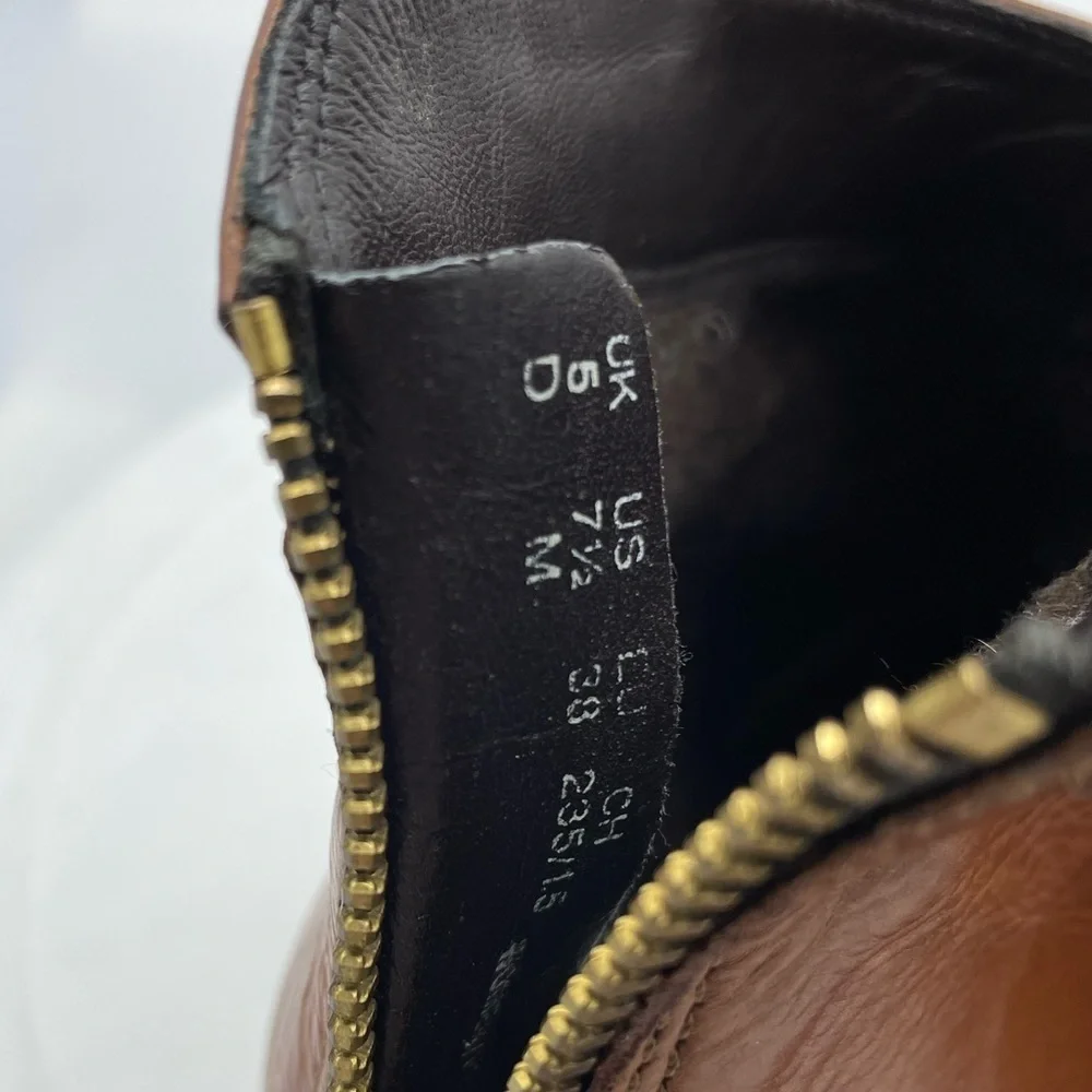 Clarks Lora Lana Brown Leather Booties